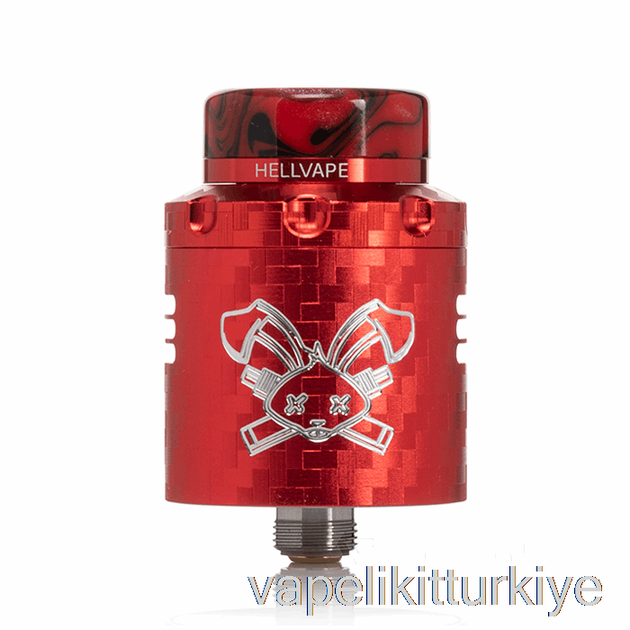 Elektronik Sigara Kalemi Vape Mate Hellvape ölü Tavşan V3 24mm Rda Kırmızı Karbon Fiber